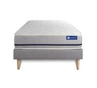 Pack colchón Actimemo soft 80x190cm + Somier, espuma viscoelástica, 3 zonas de confort Grey 80 x 190