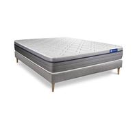 Pack colchón Actimemo zen 150x200cm + Somier, espuma viscoelástica, 7 zonas de confort Grey