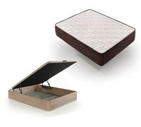 Pack colchon + canape abatible descansin | 105 x 190 | beis | maxima comodidad | gran almacenaje