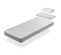 Pack colchón de espuma 90x160 cm shira sonho con sábana protectora y almohada altura 14 transpirable y adaptable
