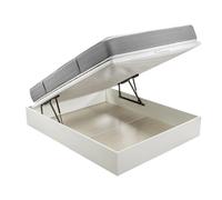 Pack colchón HR viscoelástico 135x190 cm de 24 cm + canapé abatible blanco con gran capacidad