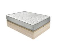Pack colchón viscoelástico brisa + canapé madera abatible 90x190 con montaje incluido, color cambria