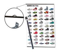 Pack colgador con poster sneakers hall of fame