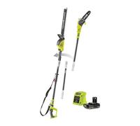 Pack combinado de motosierra de pértiga de 20 cm y cortasetos de pértiga de 45 cm con pértiga de fibra de vidrio 18V ONE+™ (1x 2.0Ah)