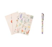 Pack cuadernos A5 Botanical Wild Flowers + Bolígrafo Botanical Wild Flowers | Material escolar y papelería bonita Kokonote