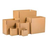 TRESV Caja de cartón plegable Pack 10 – Multiusos con precinto 30x12x15 cm