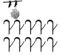 Pack de 10 Ganchos para Radiador Toallero Negro, Colgador Toalla Baño Sin Taladro, Perchas para Radiador de Calefacción, Colgadores de Toallas y Albornoces, Accesorios de Baño, 9.6 x 5.9 cm