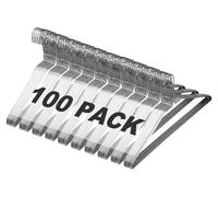 Pack de 100 perchas metálicas, de 16 pulgadas, delgadas y que ahorran espacio