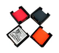 Pack de 100 Servilletas de papel Multicolor + 4 Servilleteros de Cartón Reciclado Color Negro - Ideales para Cocktail - 10 x 10 cm Plegadas - Hostelnovo