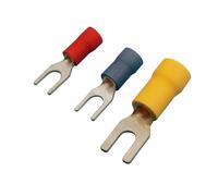 Pack de 100 uds terminales fastom horquilla 6.4 mm. para cables de 4 a