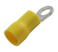 Pack de 100 uds Terminales Fastom redondo 4.3 mm. para cables de 4 a 6 mm² Electro DH Color Funda Amarillo 10.920/4.3/A 8430552143566