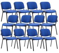 Pack de 12 sillas confidente ken en tela azul 53x53x83 cm