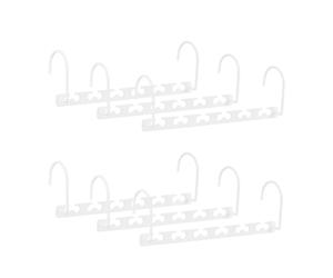 Pack de 18 perchas ropa, Perchas ahorra espacio, Perchas metálicas 360º, Blanco