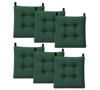 Pack de 2/4/6 Cojines para Silla de 40x40x8cm Acolchados, Relleno de Espuma de Poliuretano con Cintas de Sujeción Antideslizantes para Interior y Exterior, Fabricado en España. Variedad de Colores y