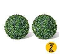 Pack de 2 arbustos de bola Boj artificiales verde Ø35 cm Dark green Medium