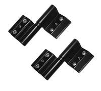 Pack de 2 Bisagras de Aluminio para Perfil Convencional 40×20 mm | Para Puertas y Ventanas Practicables | No Compatible con Serie Europea | Alta Resistencia | Apertura Interior Derecha | Negro