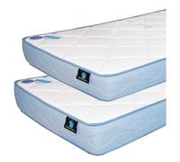 Miroytengo Pack de 2 Colchones Mirotengo Juveniles con Núcleo Foamflex HR, 2 Medidas (90x190 cm y 90x180 cm ) White/blue - 90x190 cm
