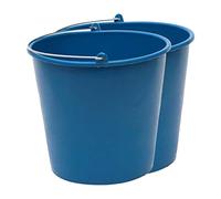 Pack de 2 Cubos engomados de plástico Reciclado (Azul) (12 litros)