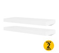 Pack de 2 estantes de pared flotantes MDF 3,8x60x20 cm White
