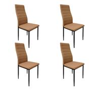 Miroytengo Pack de 4 Sillas Marrónes para Salón Comedor, Sillas Avat Moderno en Marrón 43x93x43 cm