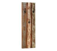 vidaXL Percheros de pared 2 uds madera maciza reciclada 36x3x110 cm