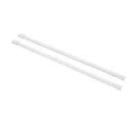Pack de 2 Piezas de Barra Extensible para Cortinas, Barra Blanca Ajustable, Barra de Tensión para Cocina. Variedad de Medidas