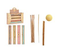 Pack de 2 Sets de Incienso Aromático Natural - Rosas, Lavanda, Jazmín, Sandalo, Vainilla (5 Aromas), Ideal para Meditación y Relajación