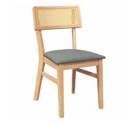 vidaXL Sillas de comedor (2 uds) – Madera maciza de caucho con cojines