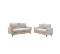 Pack de 2 Sofás para Salón Comedor Mave en Color Gris o Beige con 1 Sofá de 3 Plazas y 1 Sofá de 2 Plazas Beige 1 3-seater sofa and 1 2-seater sofa