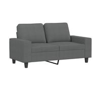 vidaXL Juego de sofás 2 piezas Umma 2 plazas - Tapizado tela gris oscuro