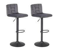 Pack de 2 taburetes ajustables velvet gris