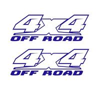 Pack de 2 Unidades Pegatinas 4X4 Off Road para Todoterreno Coches Camionetas Sport Tuning Fabricadas en Vinilo Polimérico Exterior Resistente al Calor y al Frío. (AZUL)
