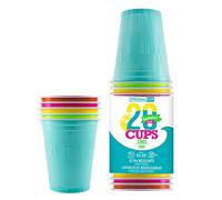 Pack de 20 originales Summer Cups oficiales | Vasos estadounidenses de 53 cl, multicolor | Beer Pong de calidad premium | Vasos de plástico reutilizables, lavables a mano o lavavajillas | OriginalCup®