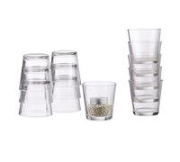 Pack de 24 Vasos Vela, para Velas de Té o Postres, Set Portavelas, Decorativo, Cristal, 7,5 cm Ø, Transparente