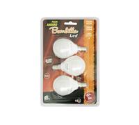 Pack de 3 bombillas led g45, esféricas, e-14, 230vac electro dh 81.1