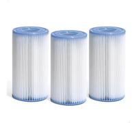 Pack de 3 Cartuchos de Filtro Tipo A o Tipo H para Depuradora de Piscina - Repuestos Compatibles con Bombas de Filtración - Fibra Plisada de Alta Densidad - Fácil Instalación y Limpieza - Mantiene el