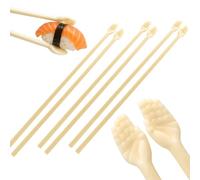 Pack de 3 divertidos palillos de sushi con mini manos - Palillos reutilizables para niños y adultos - Idea de regalo original para aficionados al sushi, fiestas y cocina asiática - Divertido juego de