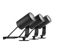 Pack de 3 proyectores led exterior orientables philips hue lily redondos rgb cct 2700k-6500k 8w 640 lm ip65 resistente a la lluvia y al polvo