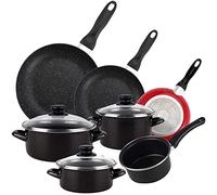 PACK DE 3 SARTENES SAN IGNACIO Ø16CM Ø20CM Ø24CM + BATERÍA DE COCINA DE 7 PIEZAS EN ACERO VITRIFICADO