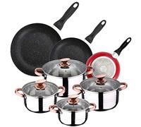 PACK DE 3 SARTENES SAN IGNACIO Ø16CM Ø20CM Ø24CM + BATERÍA DE COCINA DE 8PC EN ACERO INOXIDABLE
