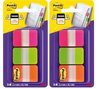 Pack de 36 Post-it Index medianos rígidos pestaña de archivador, colores surtidos (Paquete de 2)