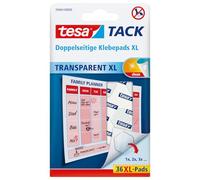 Pack de 36 puntos adhesivos tesa TACK, XL, transparentes, 36 PCS