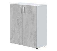 Miroytengo Pack de 4 armarios multiusosen color cemento y blanco Despensa Cocina White - gray -