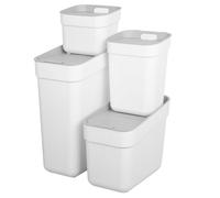 Pack de 4 cubos de reciclaje Ready To Collect (30L + 20L + 10L + 5L) blanco por Aktive