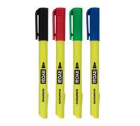 Pack de 4 marcadores de punta fina con tinta de colores