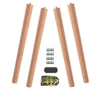 Pack De 4 Patas De Mesa Redondas De Madera, Patas De Muebles Cónicas | Patas De Madera Para Muebles/Sofá/Cama, 30cm 40cm 70cm Pies De Soporte De Repuesto Con Rosca M8(20cm/8in)