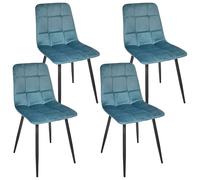 Pack de 4 sillas mateo azul h88cm