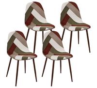 Pack de 4 sillas patchwork scott y patas de hierro