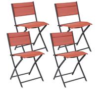Pack de 4 sillas plegables elba terracota