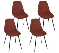Pack de 4 sillas scott terracota h85cm